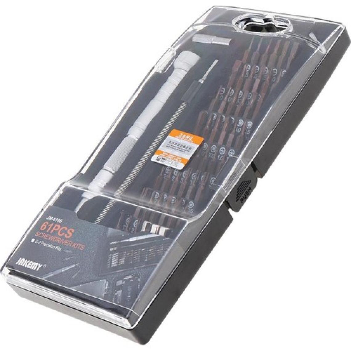 Jakemy JM-8166 Bit Set 61 Parça Taşınabilir Mıknatıslı Hassas Tornavida Seti