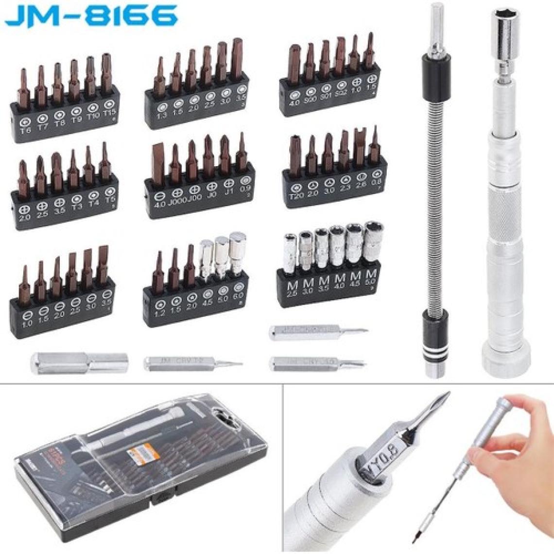 Jakemy JM-8166 Bit Set 61 Parça Taşınabilir Mıknatıslı Hassas Tornavida Seti