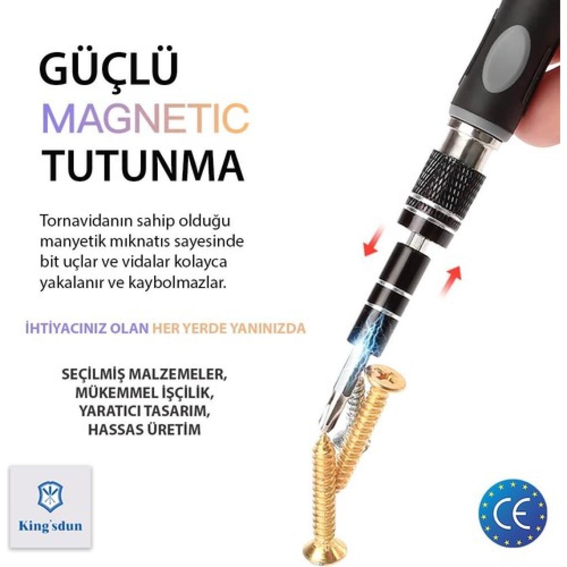 Kingsdun 32 Si 1 Arada Manyetik Hassas Tornavida Seti KS-840084