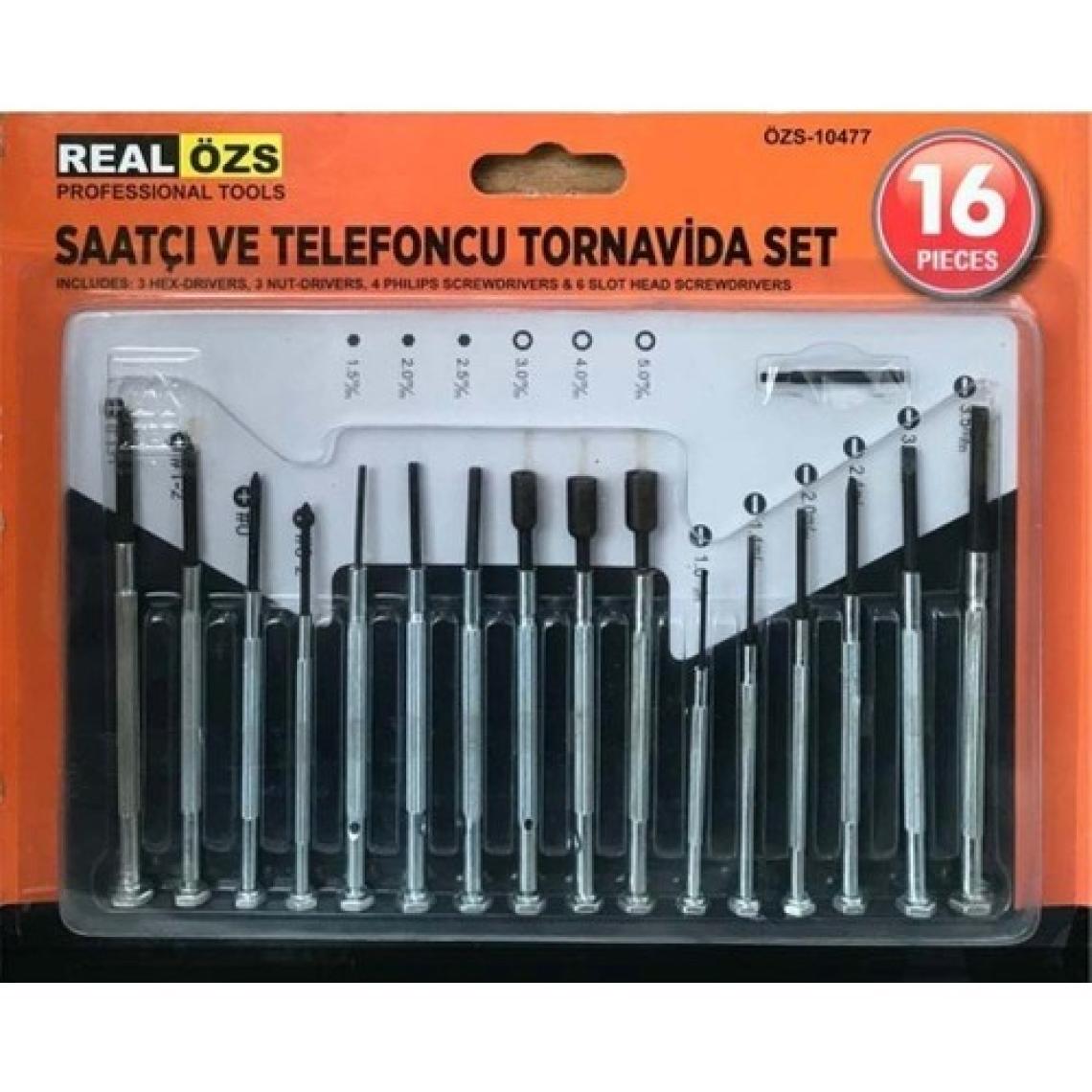Gali's 16 Parça Cep Telefonu ve Saatçi Tornavida Seti