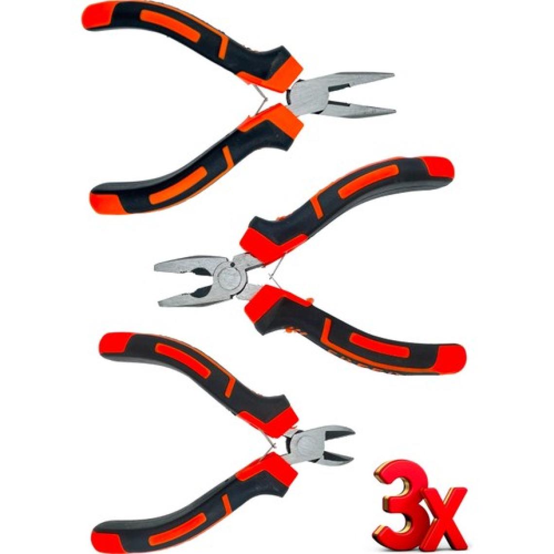 Proxtech  Yüksek Kalite Mini 3lü Kombine Pense Kargaburun Yankeski Mini Kombine Set