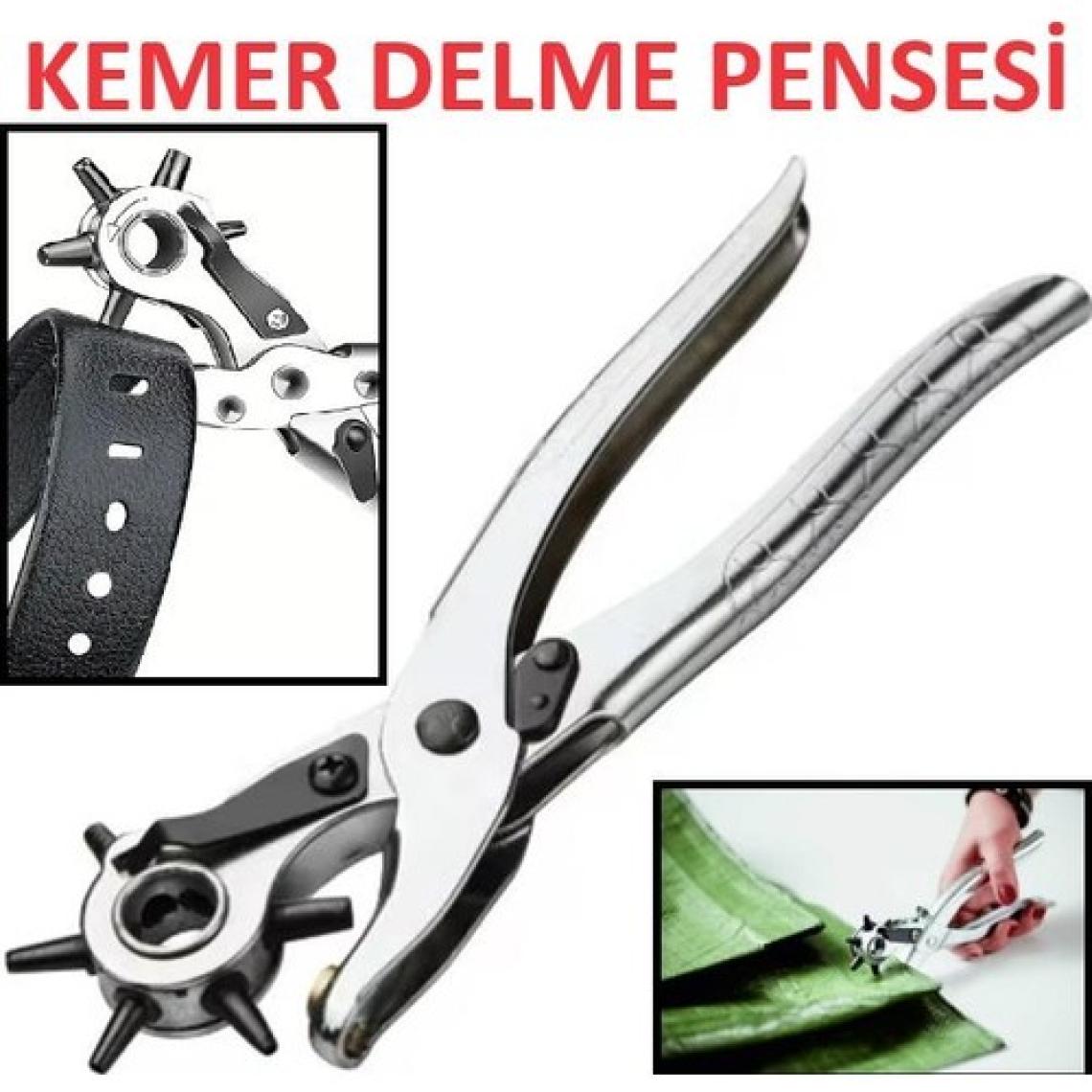 Optana Pense Kemer Delme Pensesi Delici Delik Açma 6 Başlıklı Çıtçıt Pense Deri Çanta Kıyafet Delik Açıcı