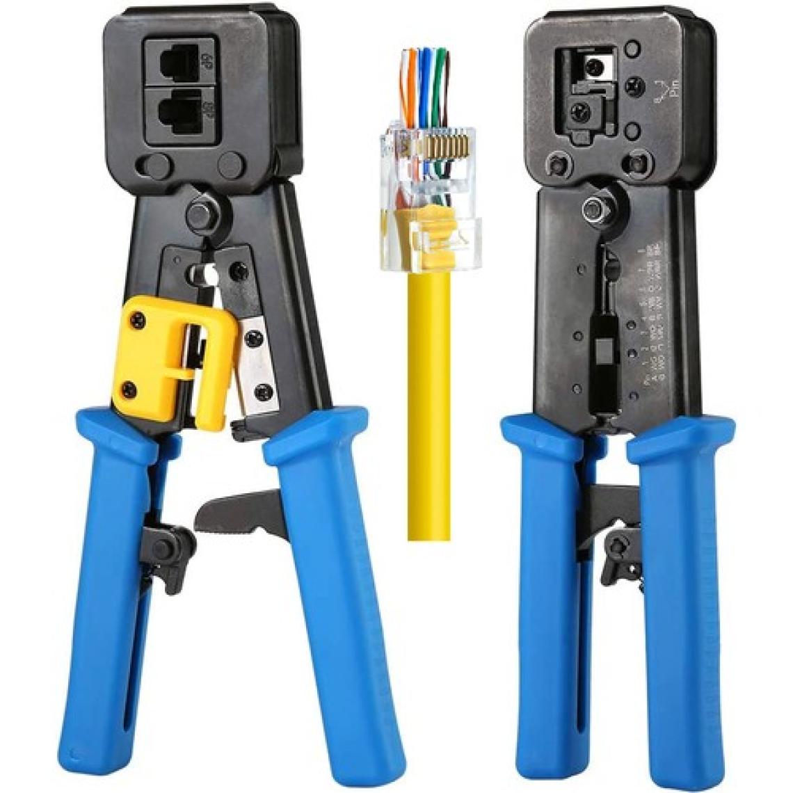 Yeni Nesil RJ45 Pense EZRJ45 Sıkma Pensesi RJ11 RJ12 RJ45 Ethernet Konektörü Sıkma Kesme Soyma