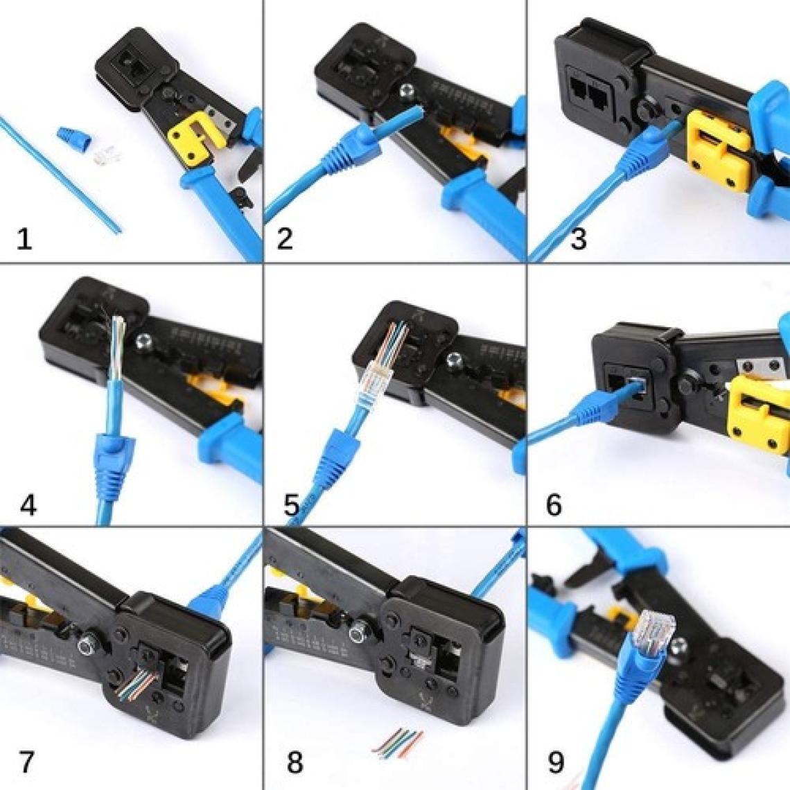 Yeni Nesil RJ45 Pense EZRJ45 Sıkma Pensesi RJ11 RJ12 RJ45 Ethernet Konektörü Sıkma Kesme Soyma