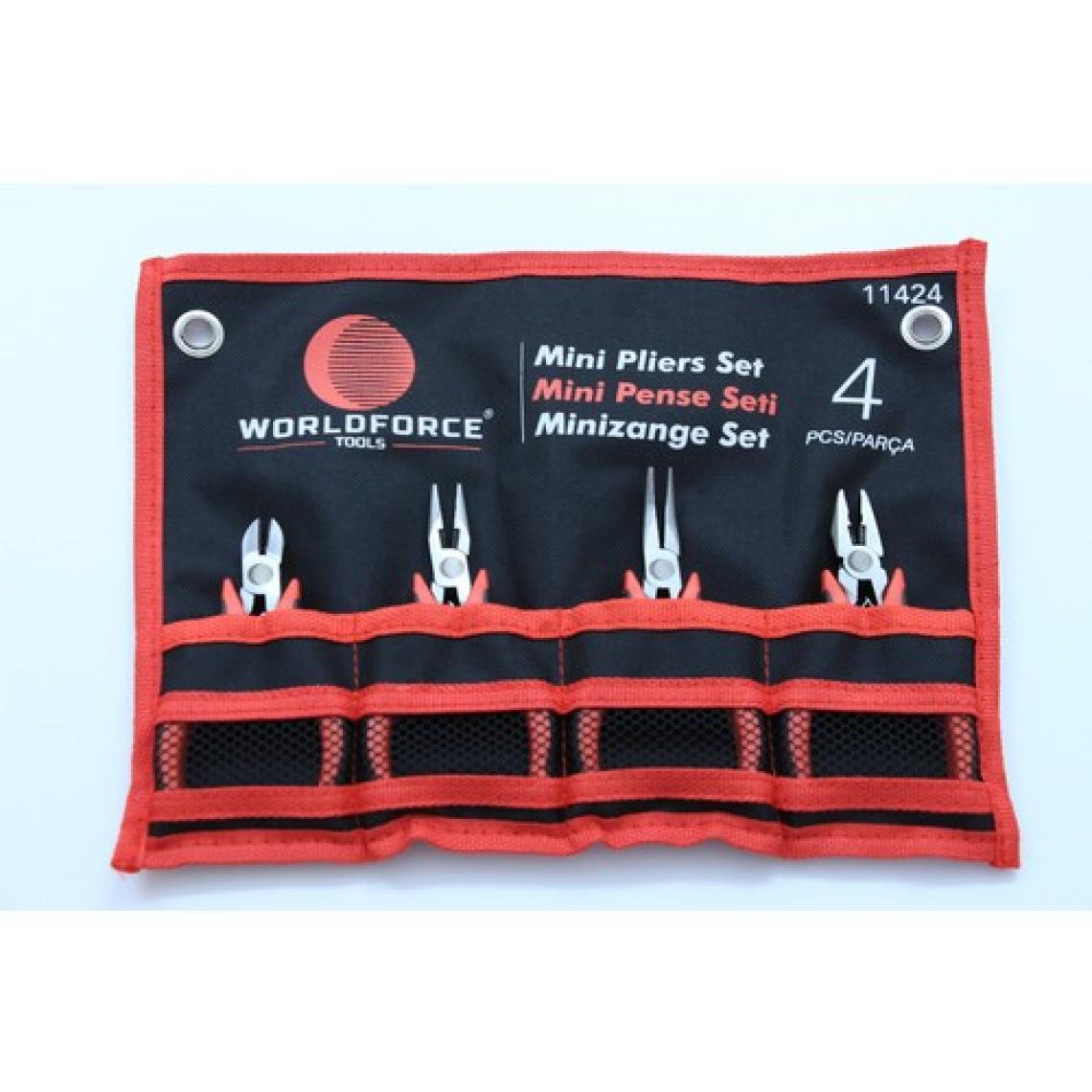 Worldforce 4 Parça 125 mm Elektronikçi Pense Seti  S2 Çelik Profesyonel Alet