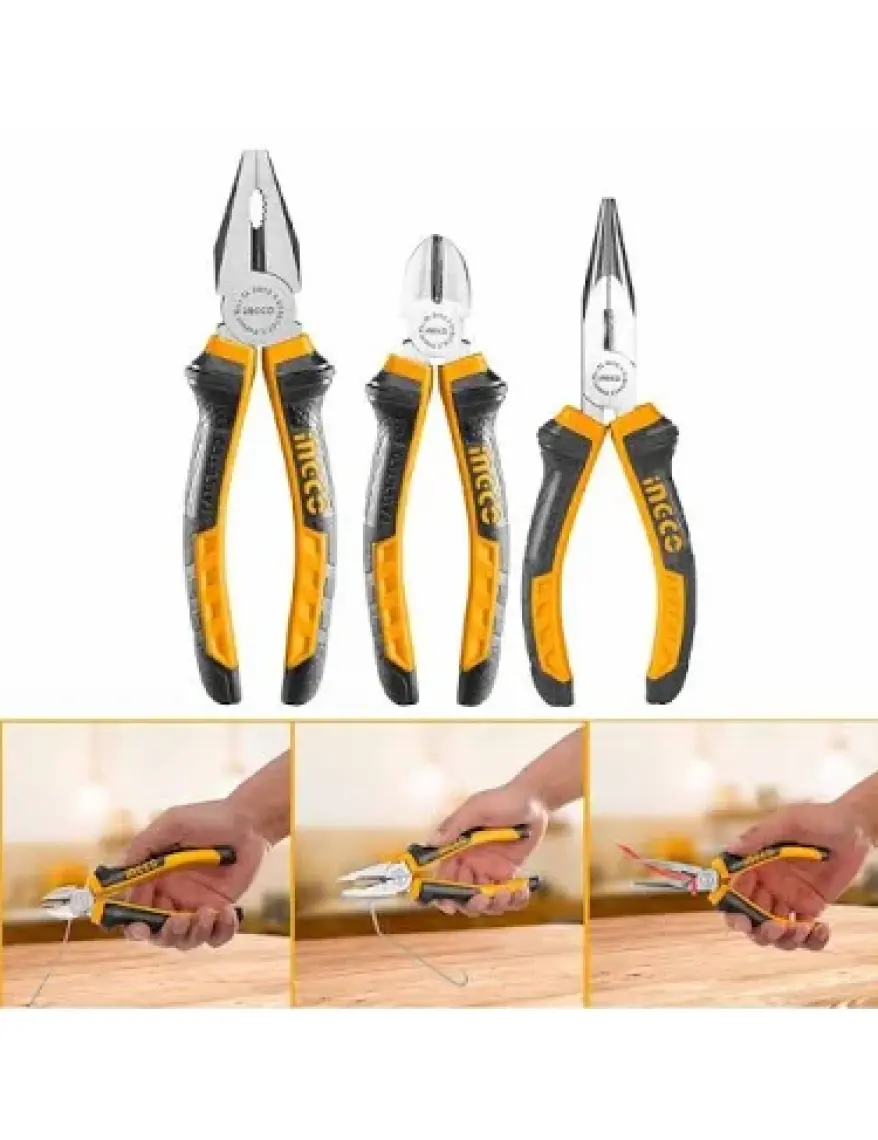 3'lü Set Pense, Yan Keskı, Kargaburun Pense