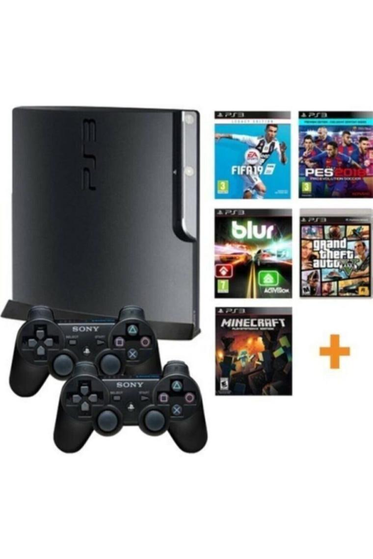 Playstation 3 Slim 320 Gb + 2 Orijinal Kol + 30 Oyun