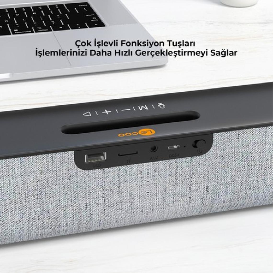 Lecoo DS108 Kablosuz Bluetooth 10W Soundbar Taşınabilir Stereo Hoparlör Siyah
