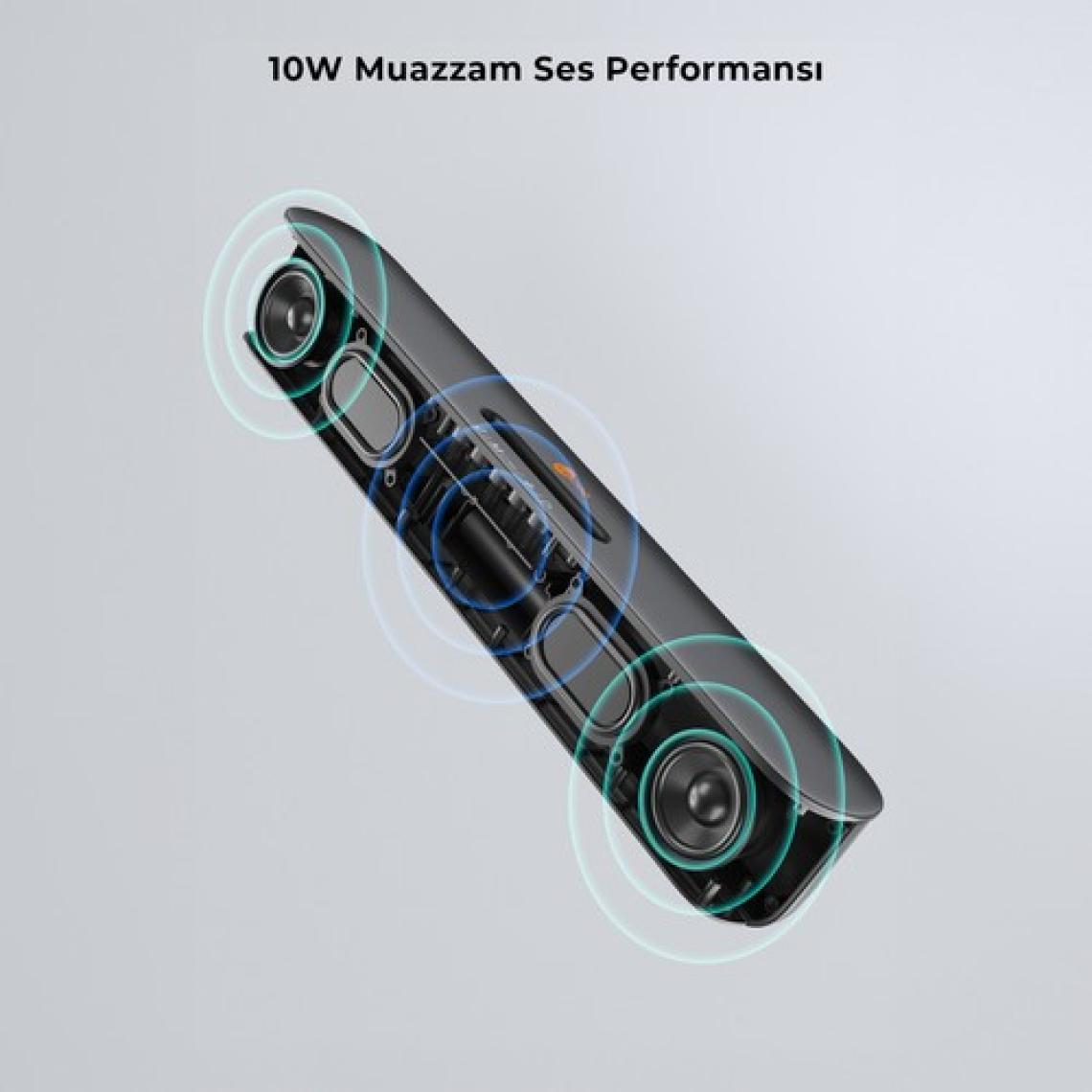 Lecoo DS108 Kablosuz Bluetooth 10W Soundbar Taşınabilir Stereo Hoparlör Beyaz