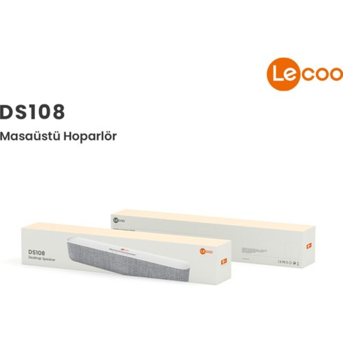 Lecoo DS108 Kablosuz Bluetooth 10W Soundbar Taşınabilir Stereo Hoparlör Beyaz