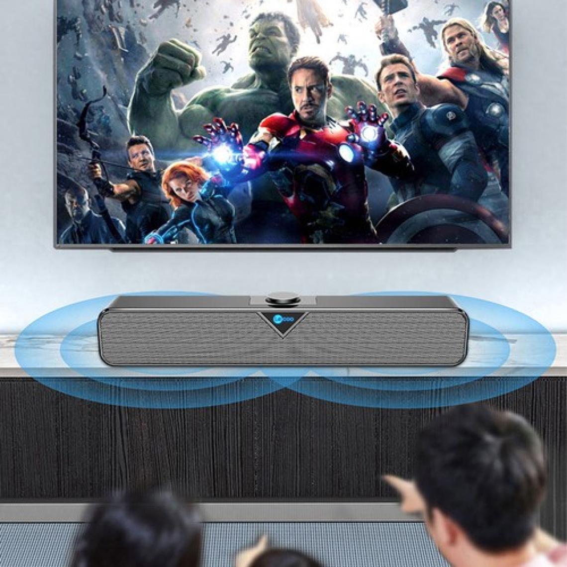 Lecoo DS102 Kablolu USB/AUX 6W Soundbar Taşınabilir Stereo Hoparlör Siyah