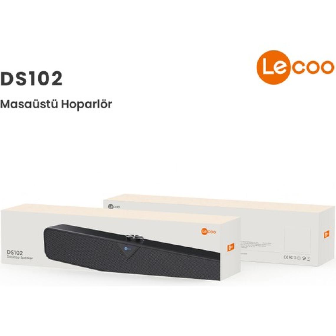 Lecoo DS102 Kablolu USB/AUX 6W Soundbar Taşınabilir Stereo Hoparlör Siyah