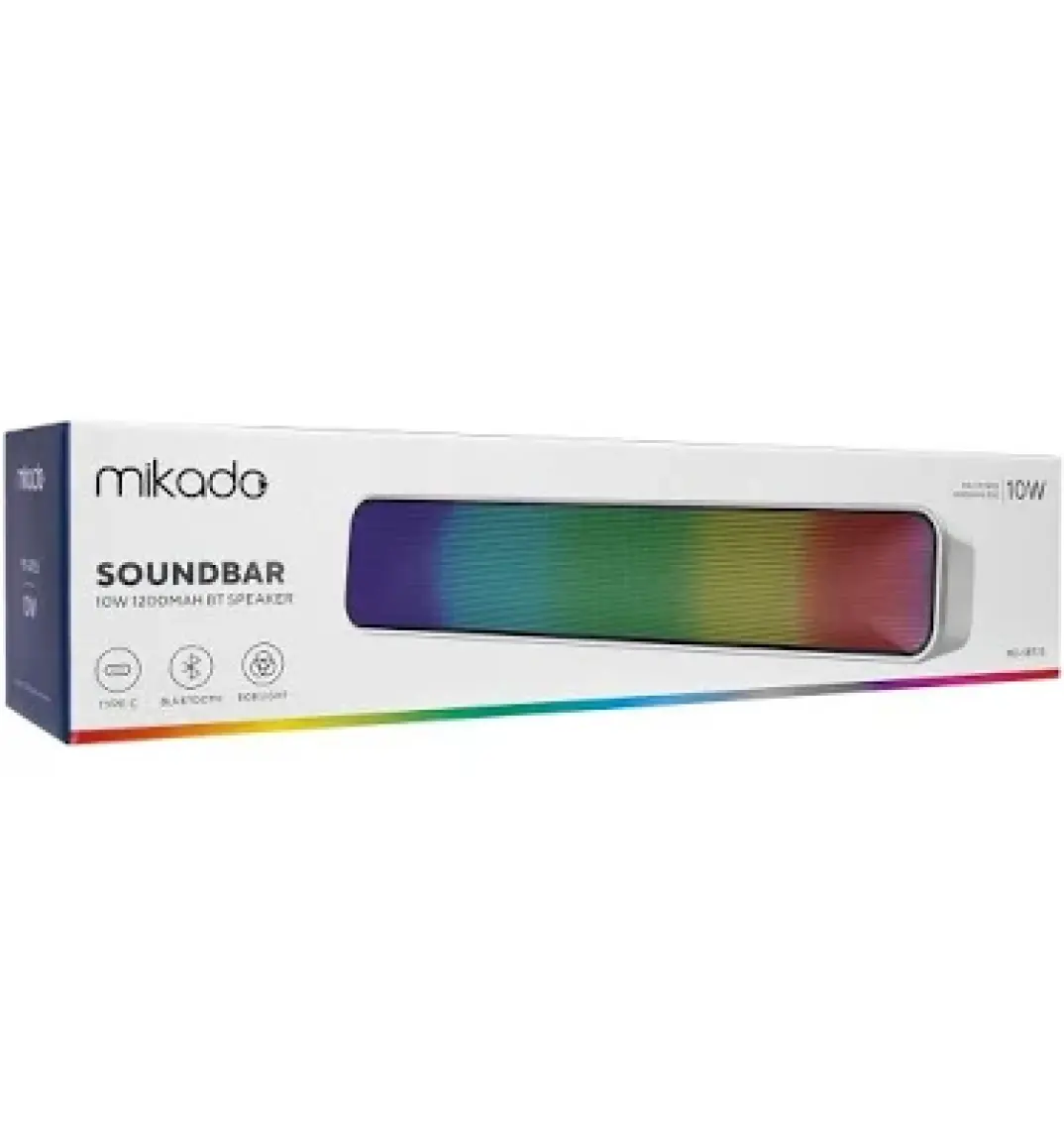 MD-SBT25 Beyaz Rgb Oyuncu Speaker Soundbar 10WMICROSD Taşınabilir USB Bluetooth Speaker Bluetooth Hoparlör