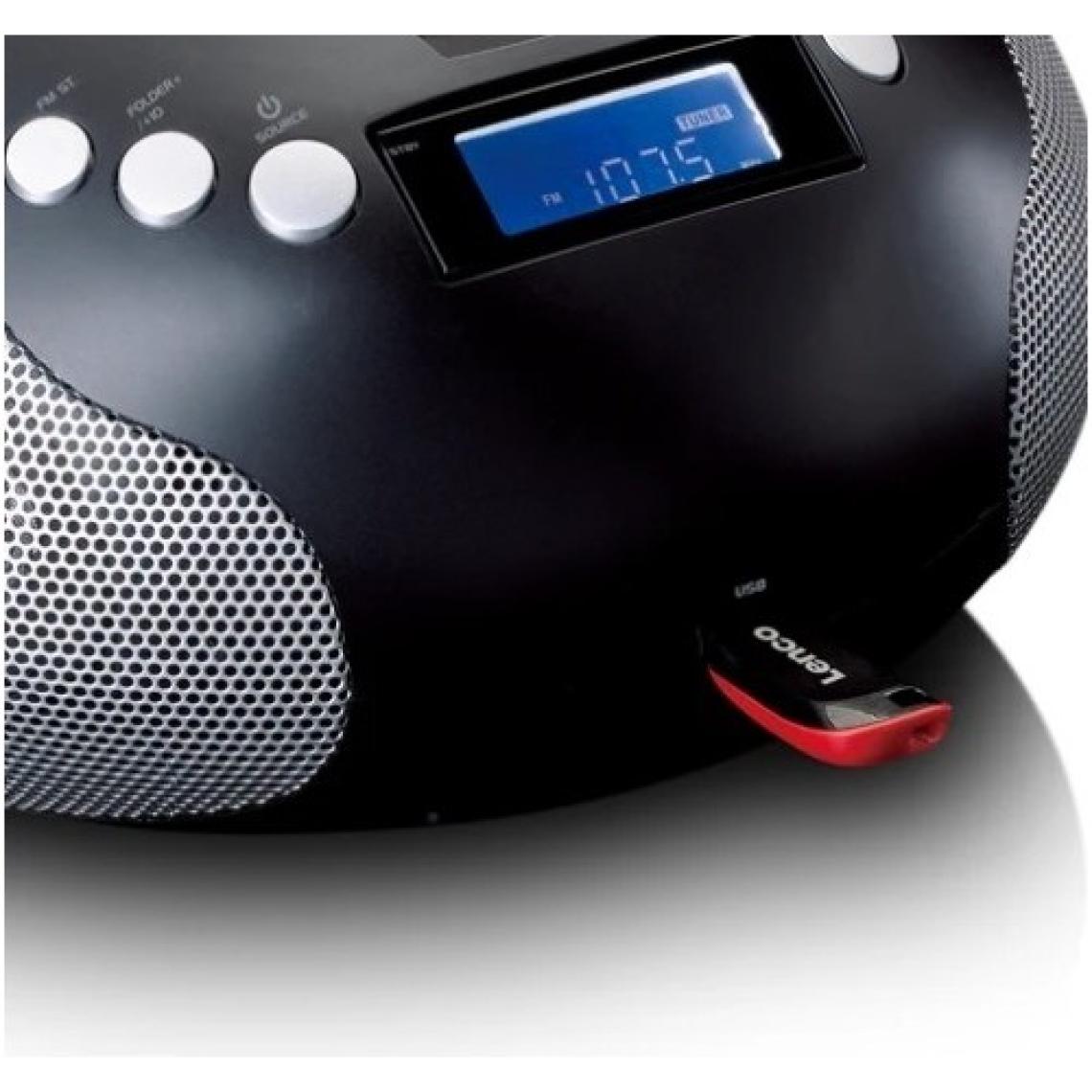 Lenco SCD-331BK - USB ve Bluetooth® Özellikli Taşınabilir Radyo/cd/mp3 Çalar - Pil ve Şebeke Elektriğiyle Çalışan Radyo