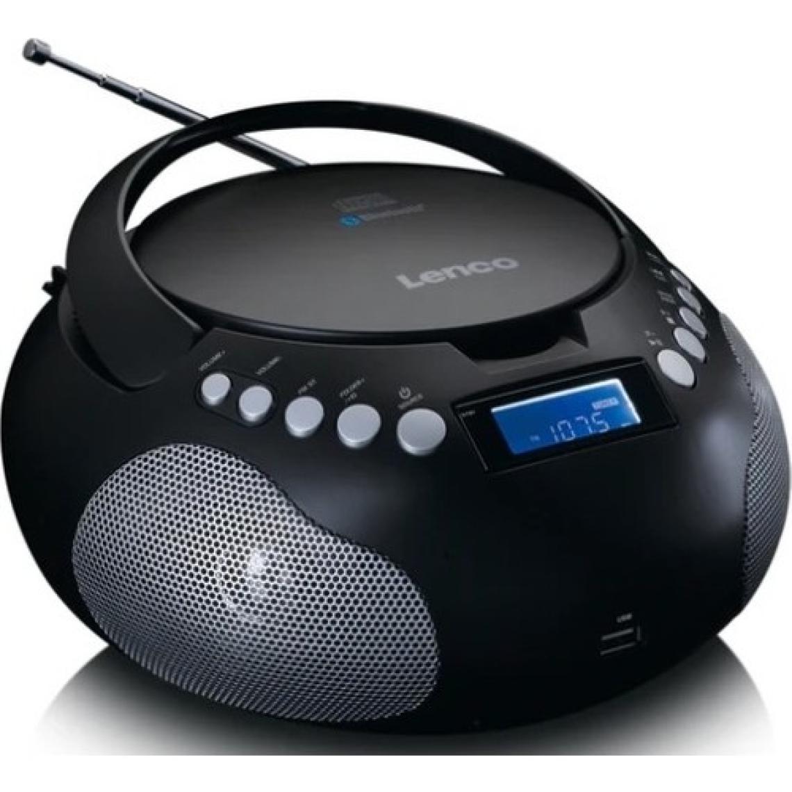 Lenco SCD-331BK - USB ve Bluetooth® Özellikli Taşınabilir Radyo/cd/mp3 Çalar - Pil ve Şebeke Elektriğiyle Çalışan Radyo