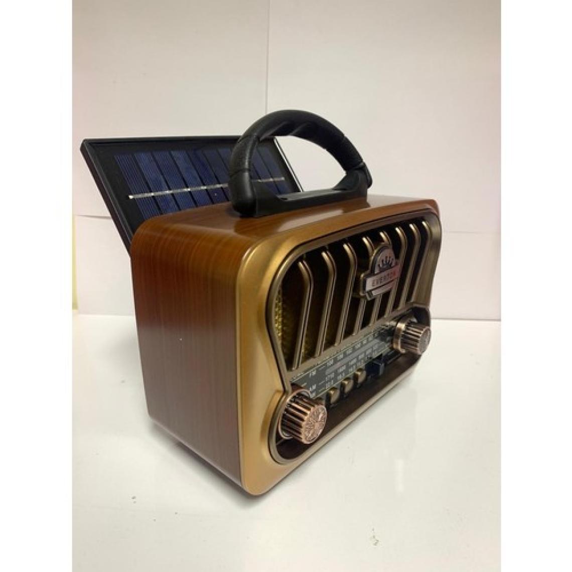 Nikadu Everton RT-826 Usb/bt/fm Solar Paneli Nostajık Radyo