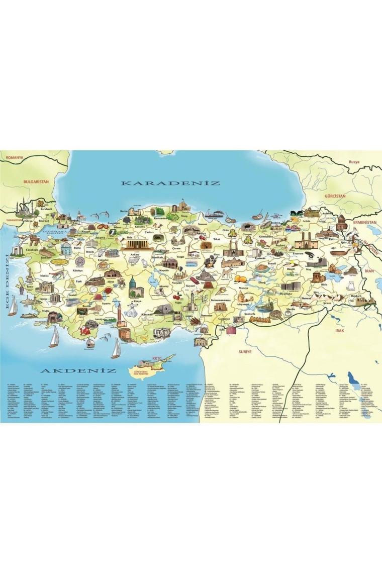260 Parça Türkiye Kültür Haritasi 4288