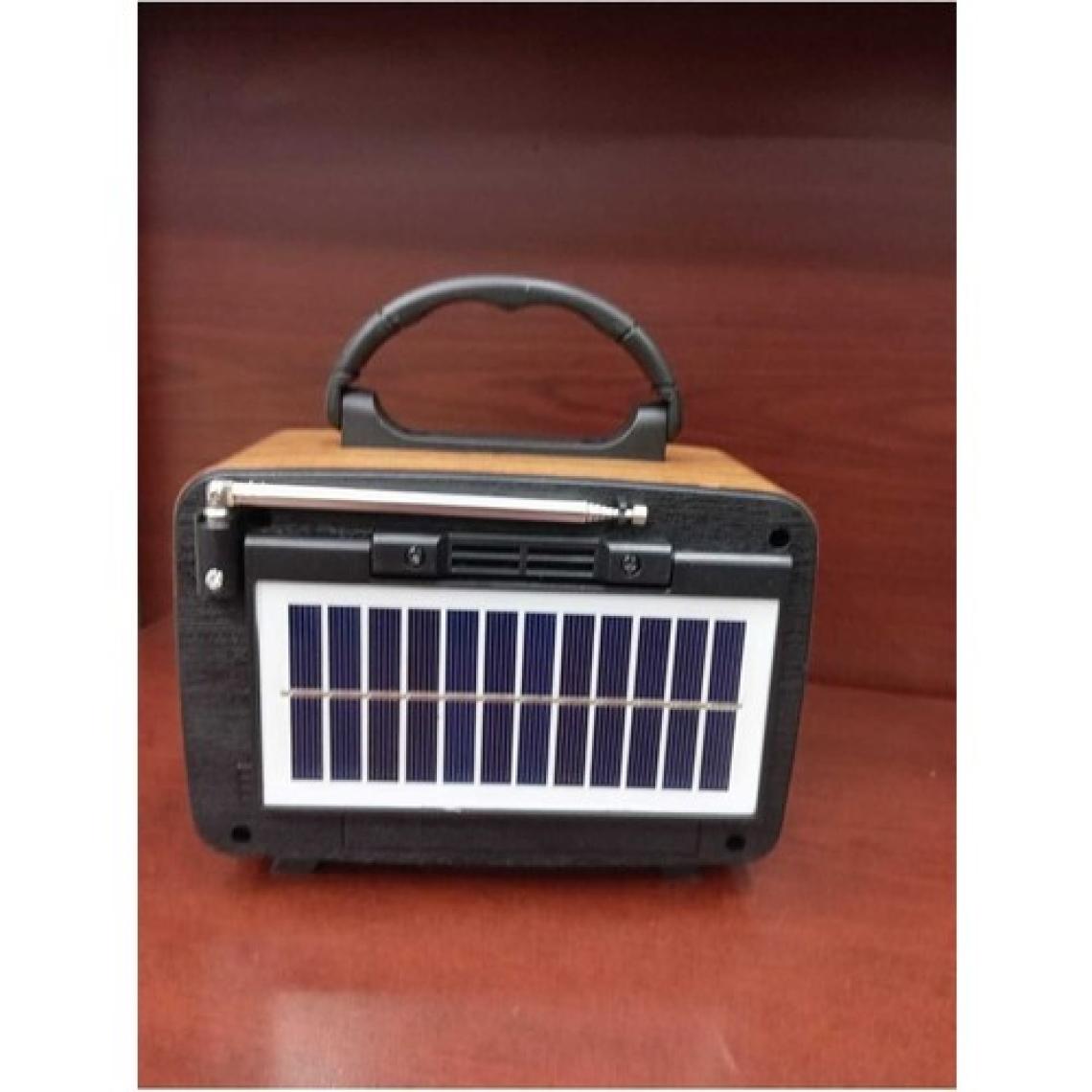 RT-848 Nostaljik Görünümlü USB Sd Aux Bluetooth Destekli Solar Panelli Şarjlı + Pilli Radyo