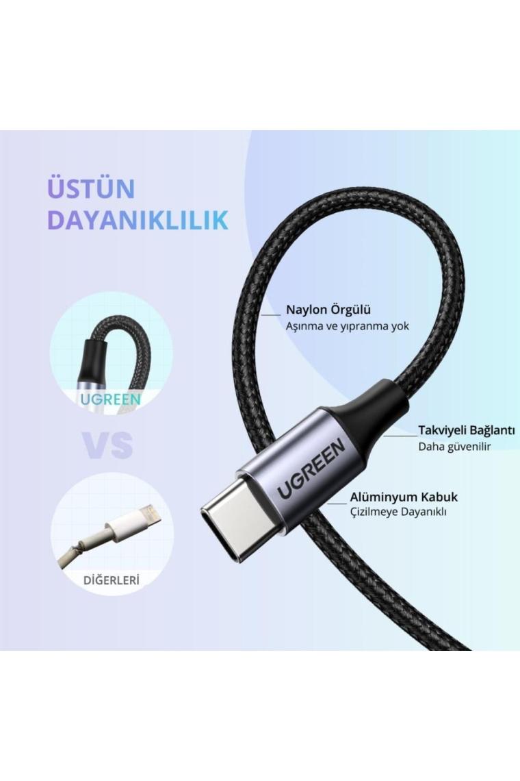 Usb Type-c 3.5 mm Uyumlu Aux Ses Kablosu Gümüş