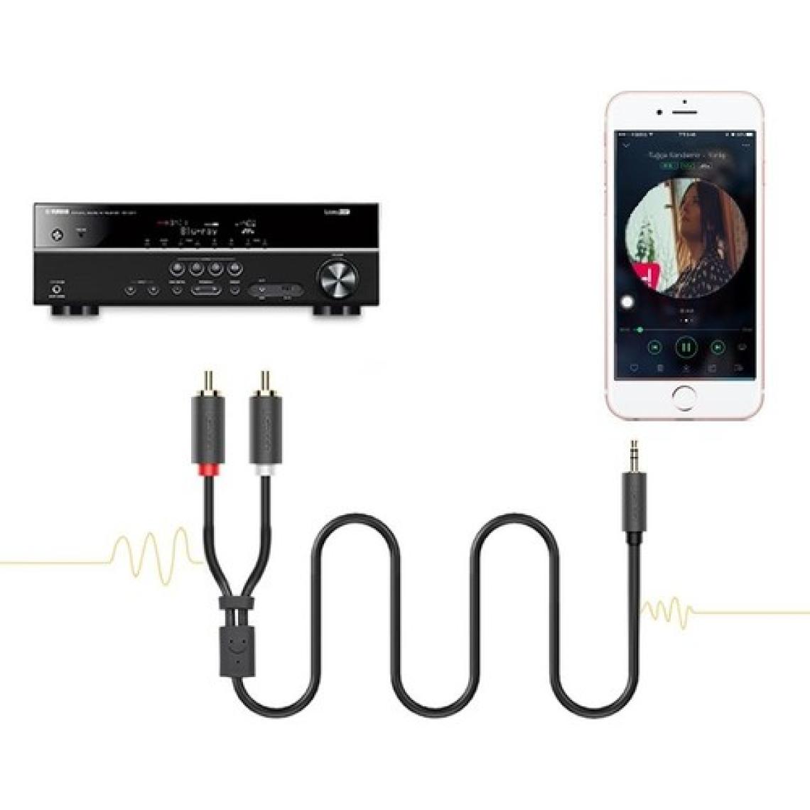 Ugreen 3.5mm AUX RCA Ses Kablosu 3 Metre