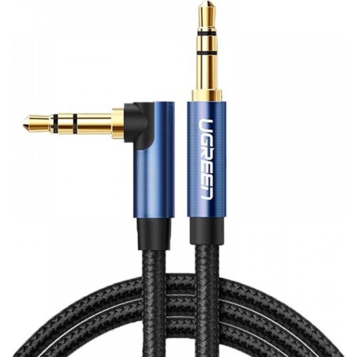 Ugreen 90 Derece L Tipi 3.5mm Aux Ses Kablosu 50 cm
