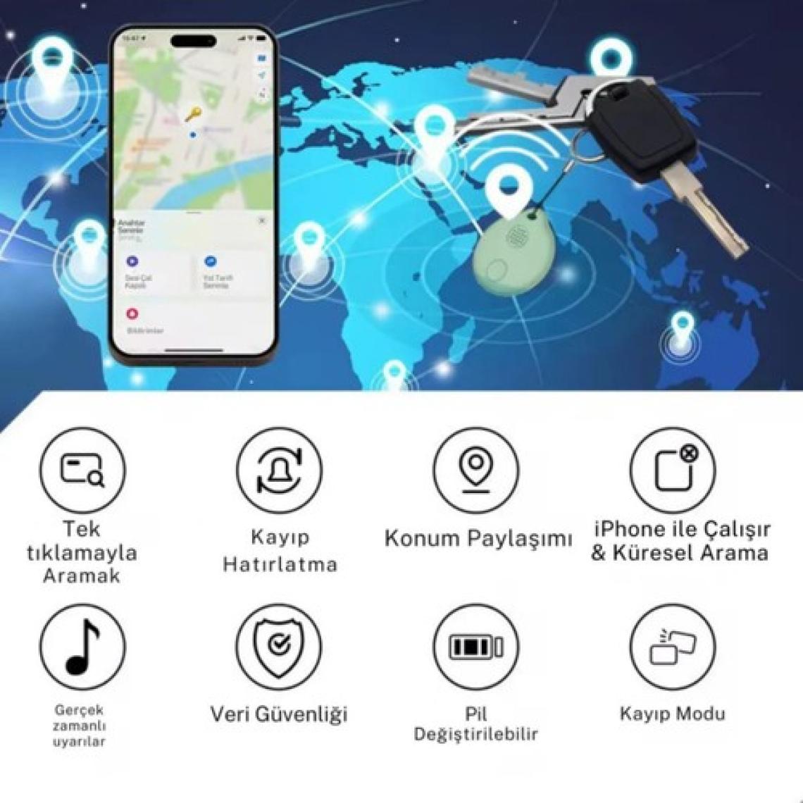 vooka Airtag Gps İos Android Uyumlu Taşınabilir Takip Cihazı