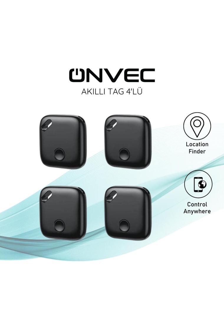 Onvec Smart Tag Akıllı Takip Cihazı 4 adet (Apple uyumlu)