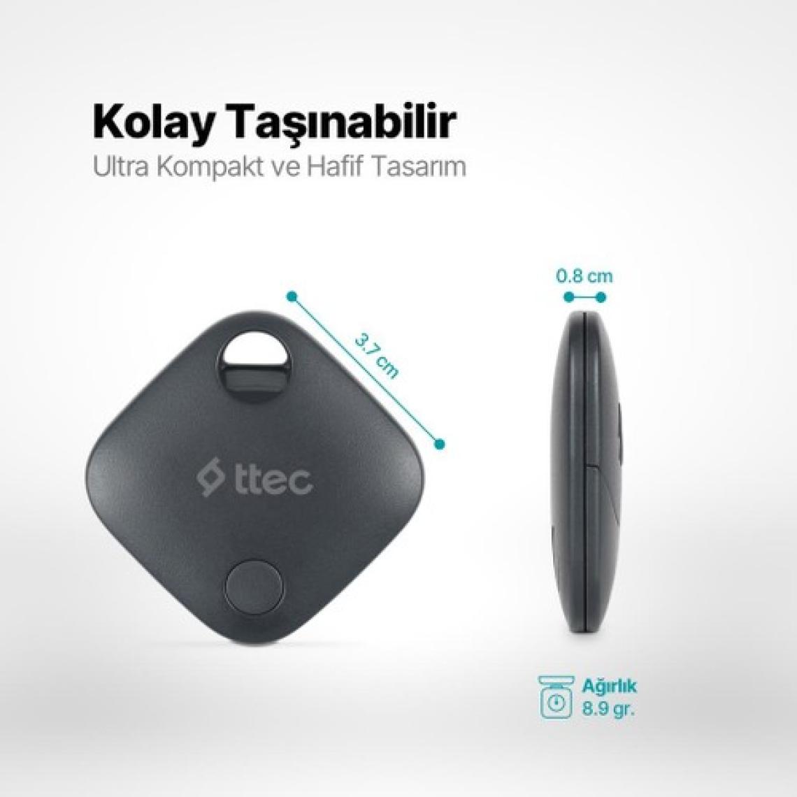 Ttec Apple Lisanslı Akıllı Takip Cihazı Air Tag Sesli Uyarı Kedi Köpek Araç Bavul Araç Takip Cihazı