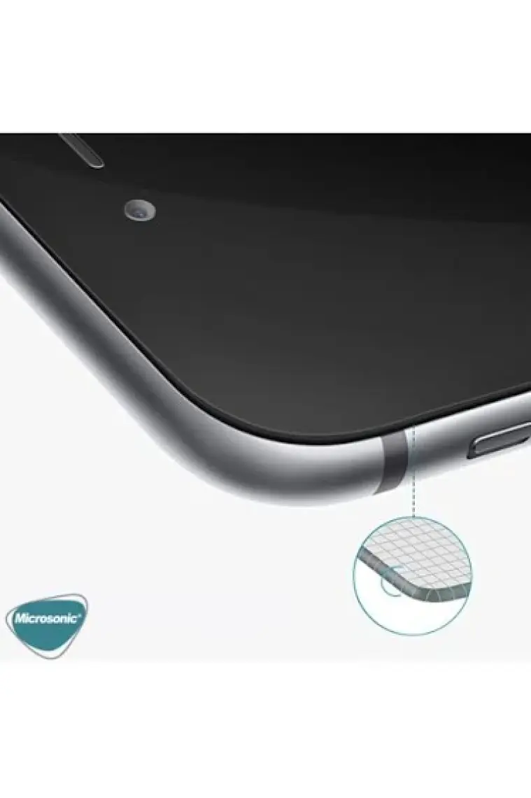 Microsonic Apple iPhone Se 2020 Tam Kaplayan Temperli Cam Ekran Koruyucu Siyah