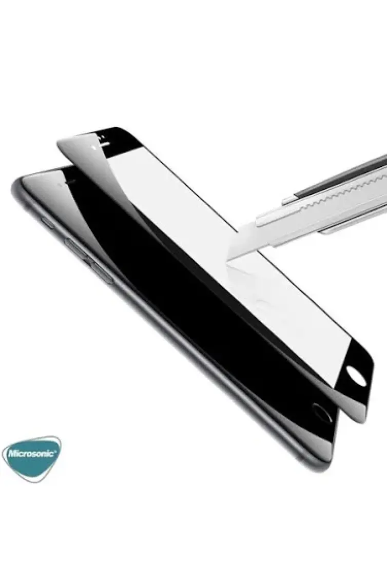 Microsonic Apple iPhone Se 2020 Tam Kaplayan Temperli Cam Ekran Koruyucu Siyah