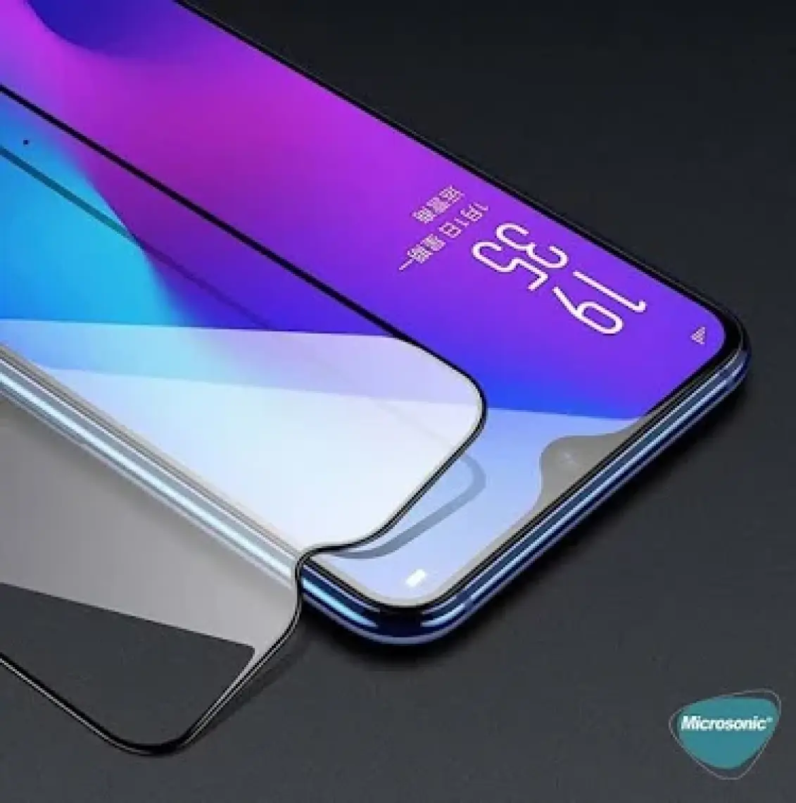Microsonic Samsung Galaxy A14 Tam Kaplayan Temperli Cam Ekran Koruyucu Siyah