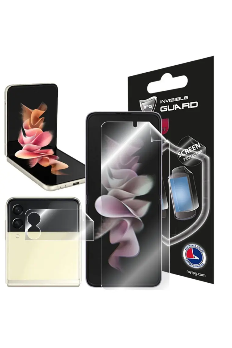 Ipg Samsung Galaxy Z Flip3 Görünmez Ekran Koruyucu (Ön ve Iç Ekran)
