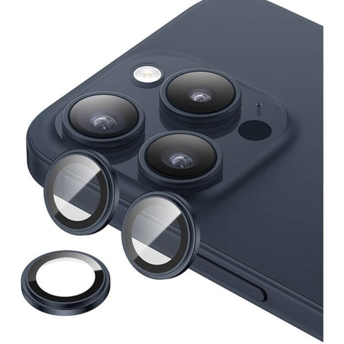 Benks iPhone 15 Pro ​max Uyumlu Benks King Kong Corning Kamera Lens Koruyucu Mavi