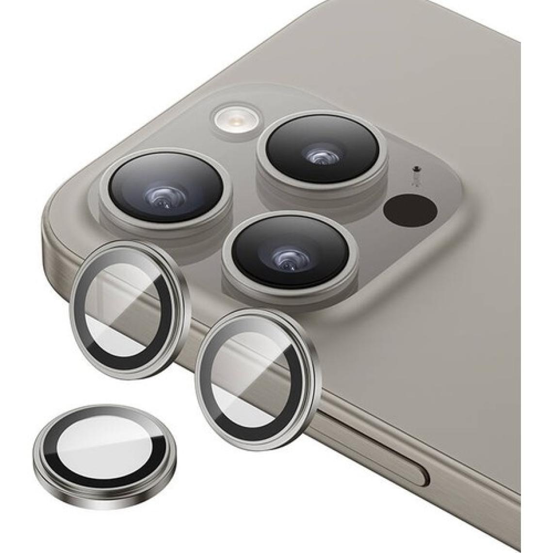 Benks iPhone 15 Pro ​uyumlu Benks King Kong Corning Kamera Lens Koruyucu Gri