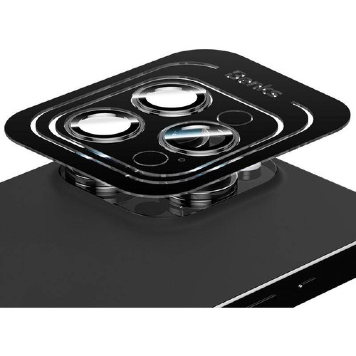 Benks iPhone 15 Pro ​uyumlu Benks King Kong Corning Kamera Lens Koruyucu Gri