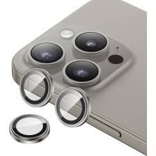 Benks iPhone 15 Pro ​uyumlu Benks King Kong Corning Kamera Lens Koruyucu Gri