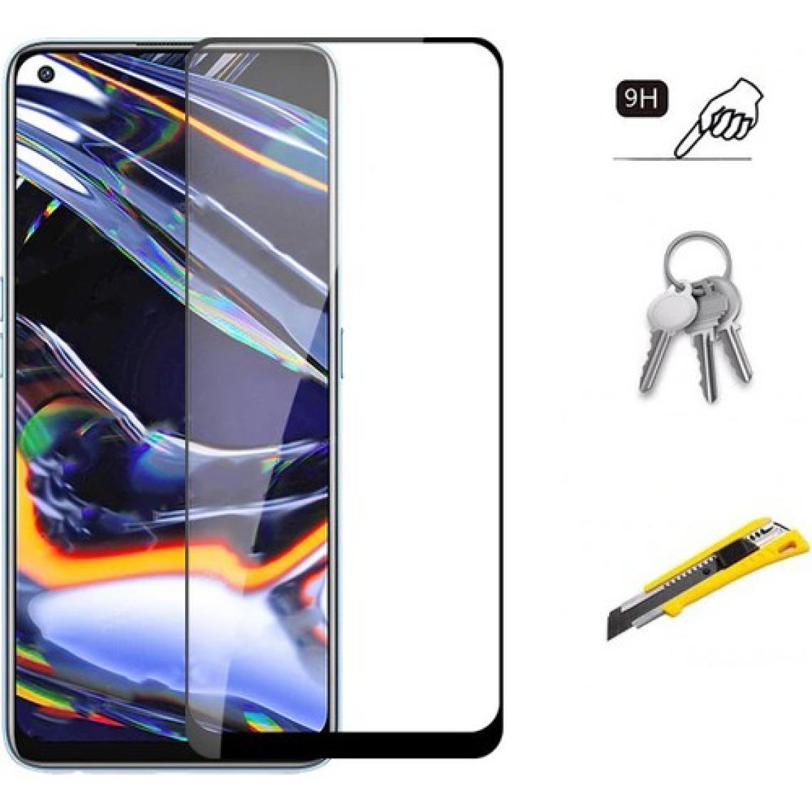 Kny Realme 7 Pro Için Kenarı Kırılmaya Dayanıklı 5d Cam Ekran Koruyucu Siyah