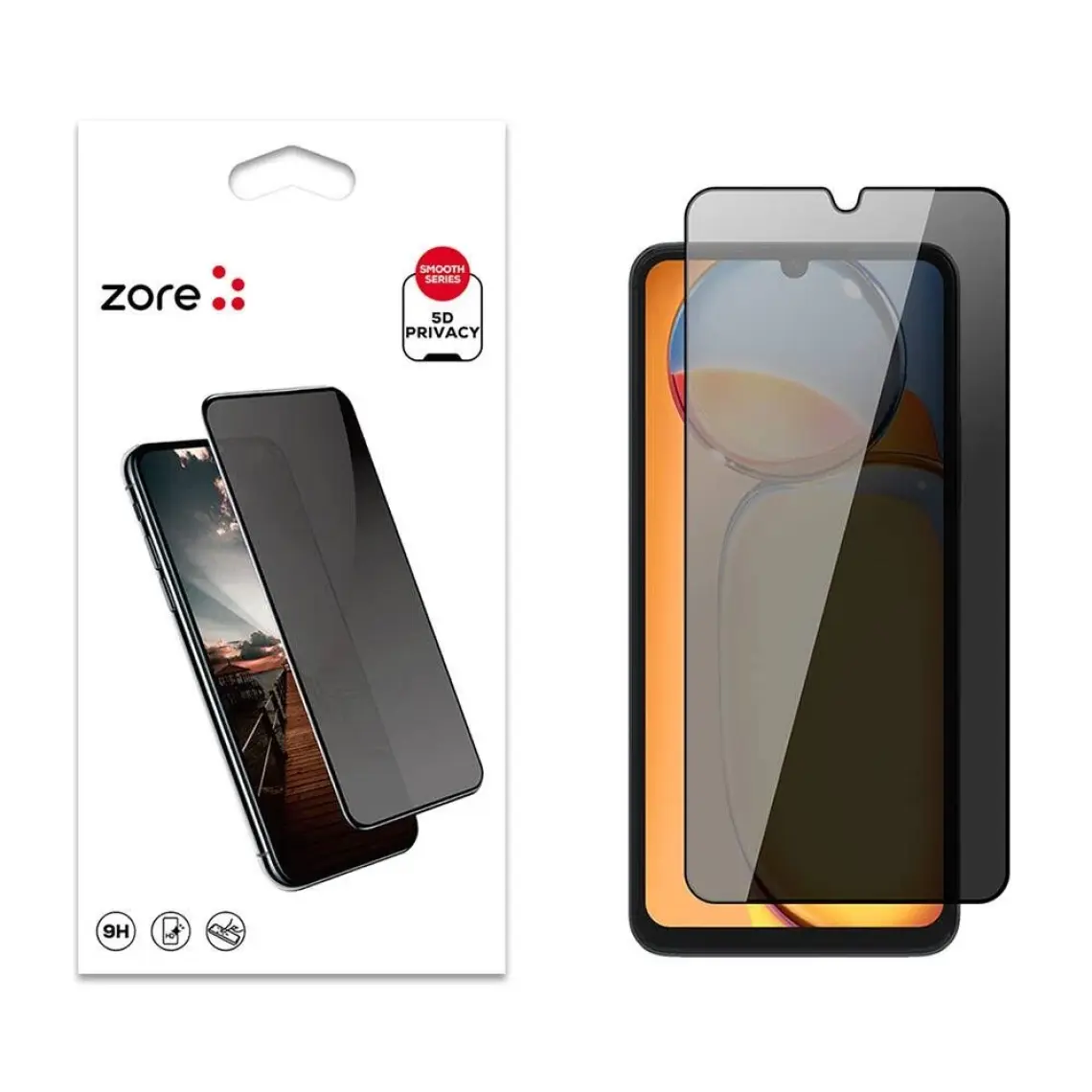 Vendas Xiaomi Redmi 13C Zore New 5D Privacy Temperli Ekran Koruyucu