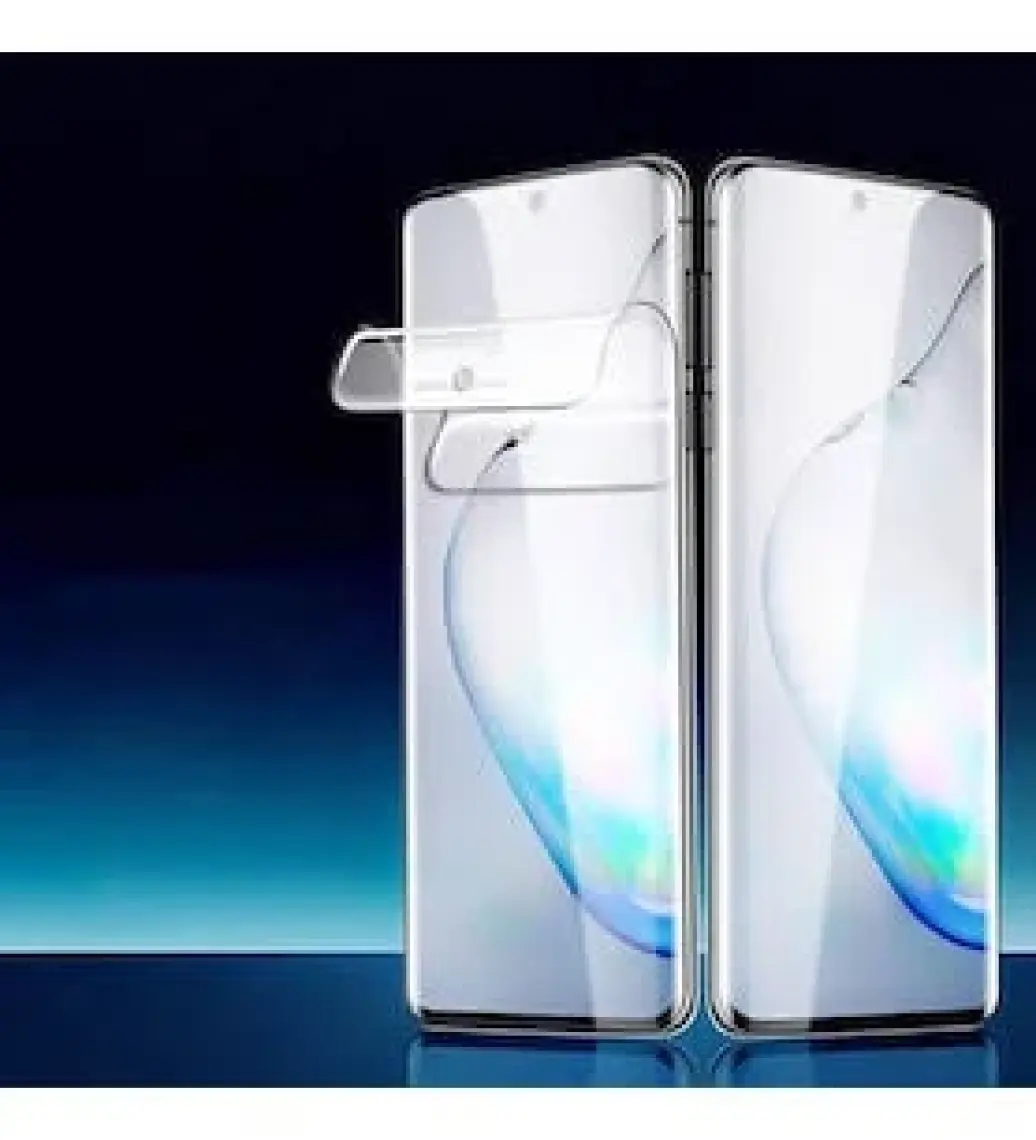 Wowacs Samsung Galaxy S21 Ultra ile Uyumlu Şeffaf Esnek Kavisli Ekranı Tam Kaplayan Pet Ekran Koruyucu