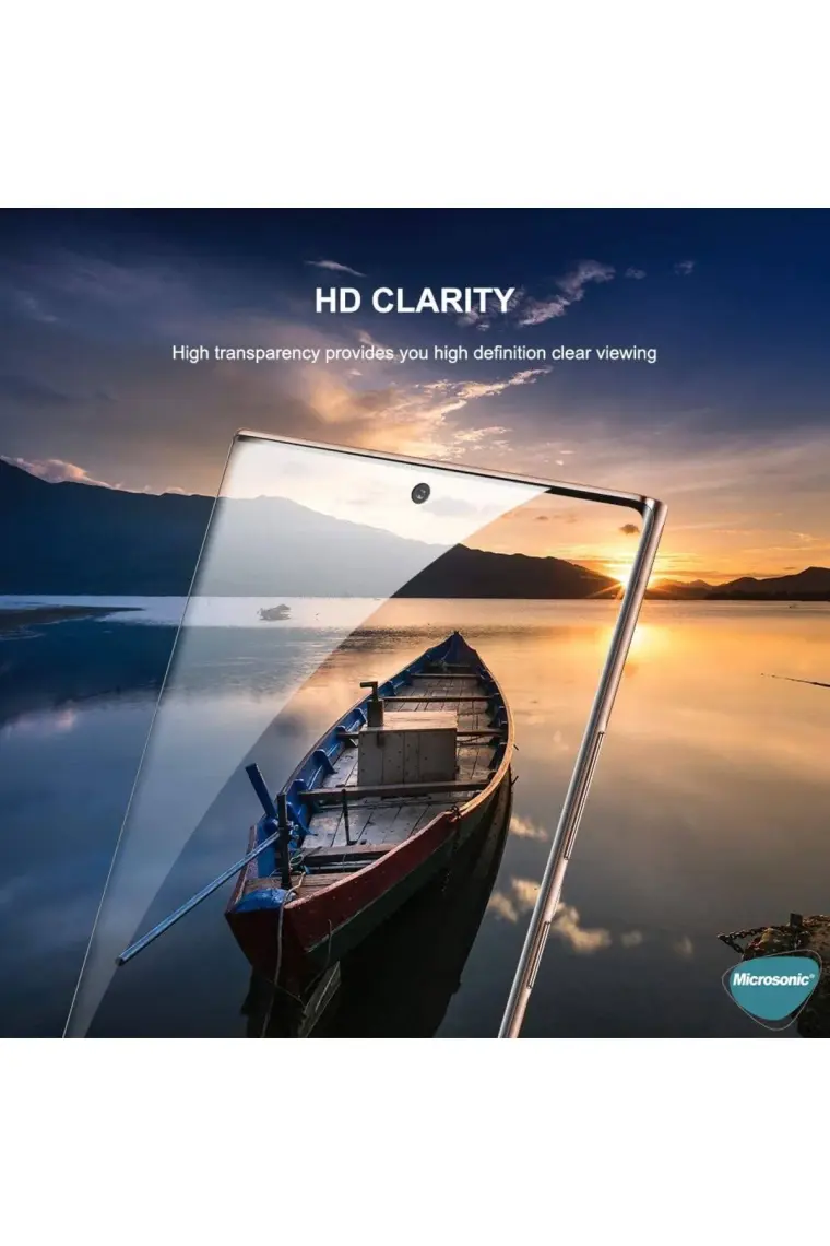 Microsonic Samsung Galaxy Note 20 Ultra Tam Kaplayan Temperli Cam Ekran Koruyucu Siyah
