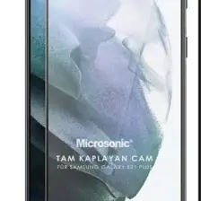 Microsonic Samsung Galaxy S21 Plus Tam Kaplayan Temperli Cam Ekran Koruyucu Siyah