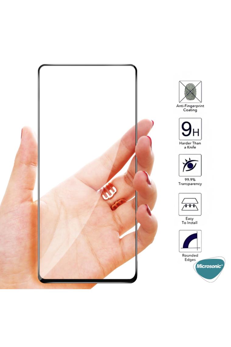 Microsonic Samsung Galaxy S24 Plus Tam Kaplayan Temperli Cam Ekran Koruyucu Siyah