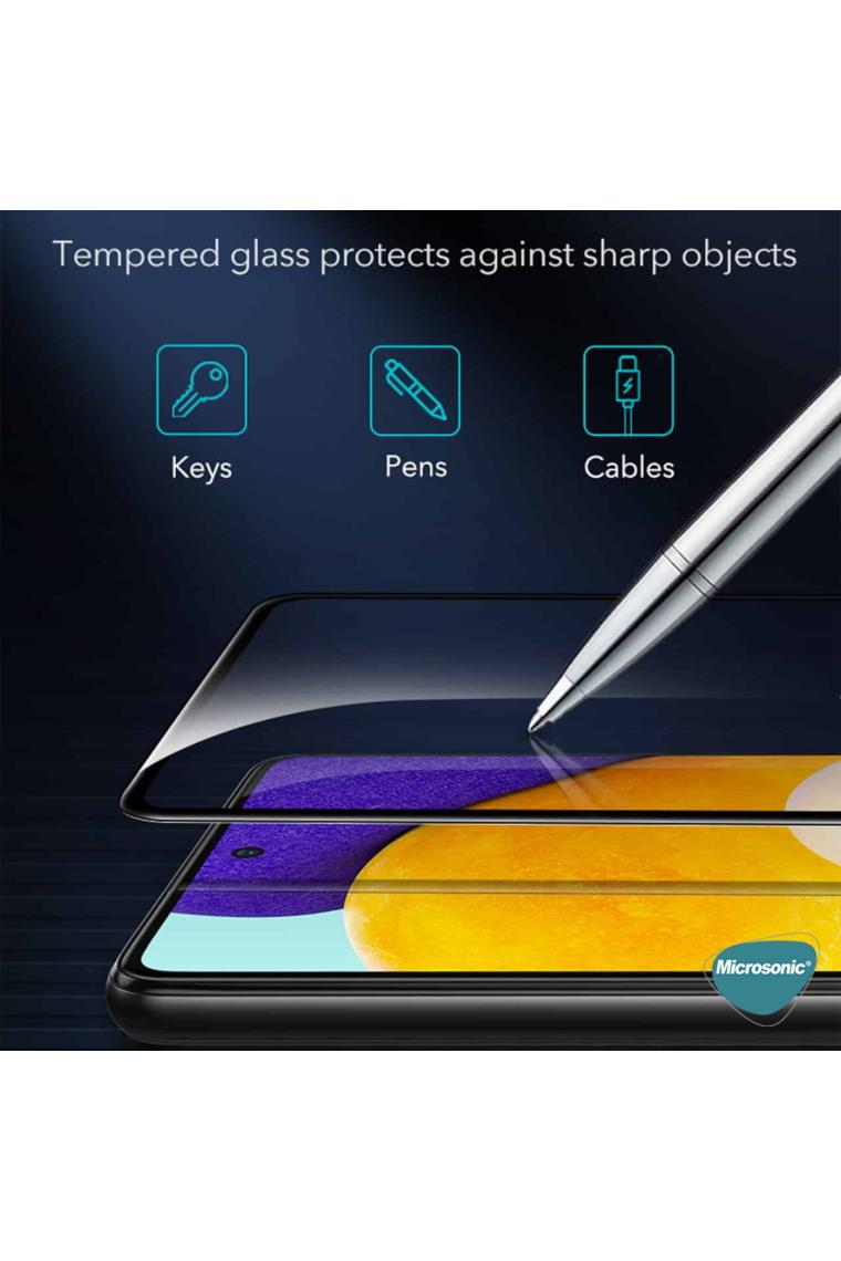 Microsonic Samsung Galaxy S24 Plus Tam Kaplayan Temperli Cam Ekran Koruyucu Siyah