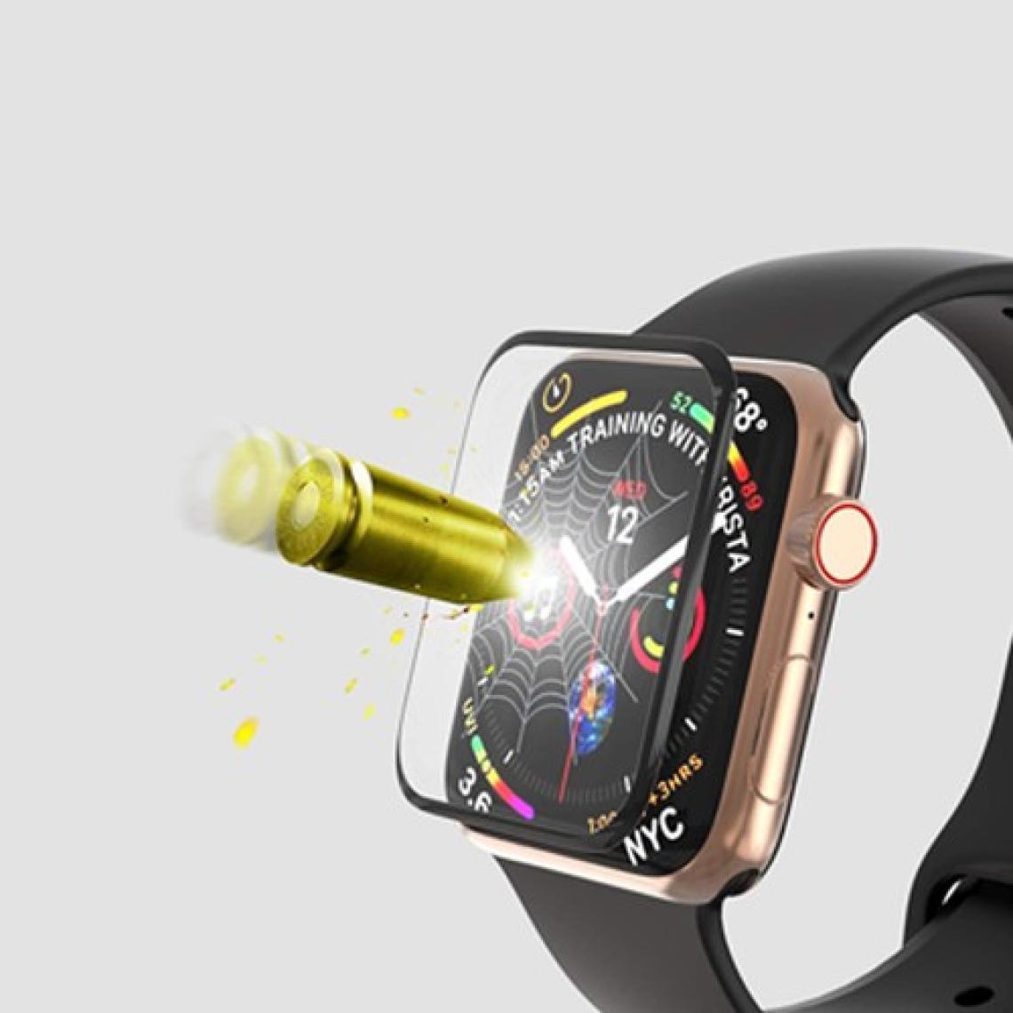 CoverZone Apple Watch Series 8 Gps 45MM ile Uyumlu Tam Kaplayan Kavisli Ekran Koruyucu 3D Lively Film Siyah