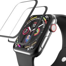CoverZone Apple Watch Series 8 Gps 45MM ile Uyumlu Tam Kaplayan Kavisli Ekran Koruyucu 3D Lively Film Siyah