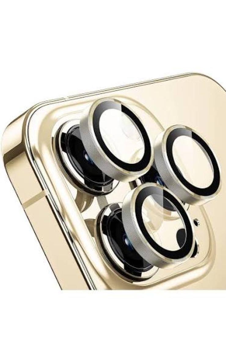 Buff iPhone 14 Pro Max / 14 Pro Kamera Metal Lens Koruyucu Gold