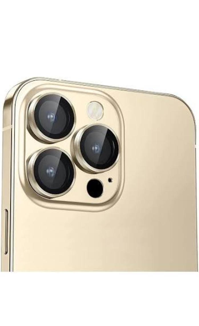 Buff iPhone 14 Pro Max / 14 Pro Kamera Metal Lens Koruyucu Gold