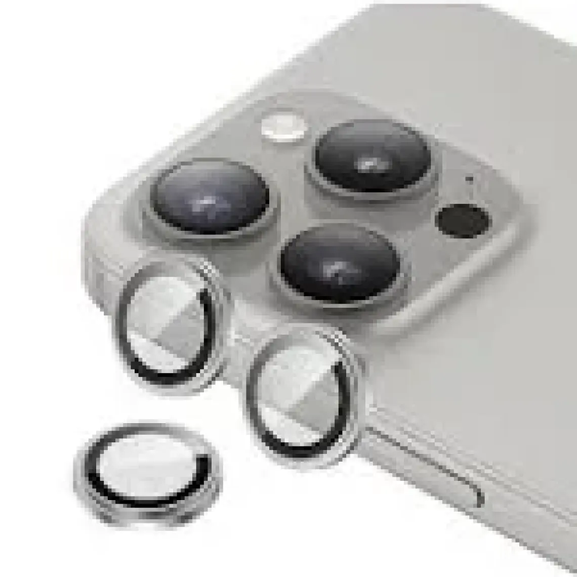 Benks iPhone 15 Pro ​max Uyumlu Benks King Kong Corning Kamera Lens Koruyucu Gümüş