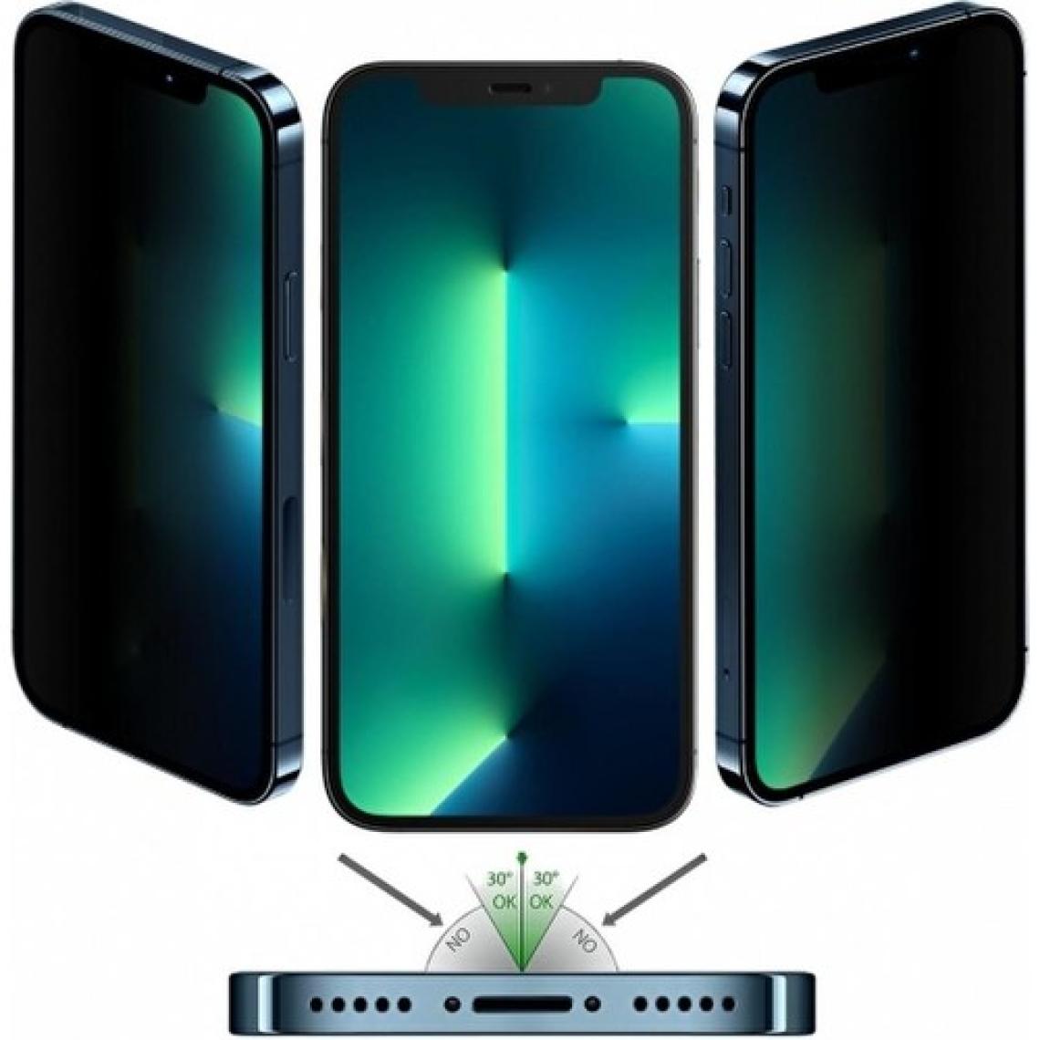 Vendas iPhone 12 Mini Uyumlu Hardness Gizleyen Privacy Hayalet Temperli Cam Ekran Koruyucu