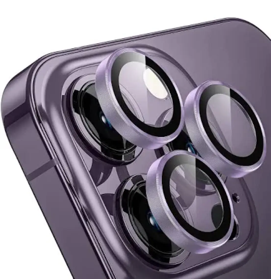 Buff iPhone 14 Pro Max / 14 Pro Kamera Metal Lens Koruyucu Purple